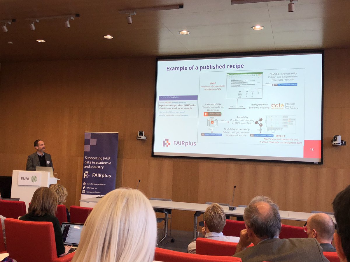 SSirarat's tweet image. A very nice example of how to use the @FAIRplus_eu #FAIRcookbook recipe by @Phil_at_OeRC at #FAIRplusSME To go from human-language ambiguous labeling to machine-readable non-ambiguous data. I can’t wait to reuse it at the @ELIXIREurope #interoperability platform ❤️😊😍