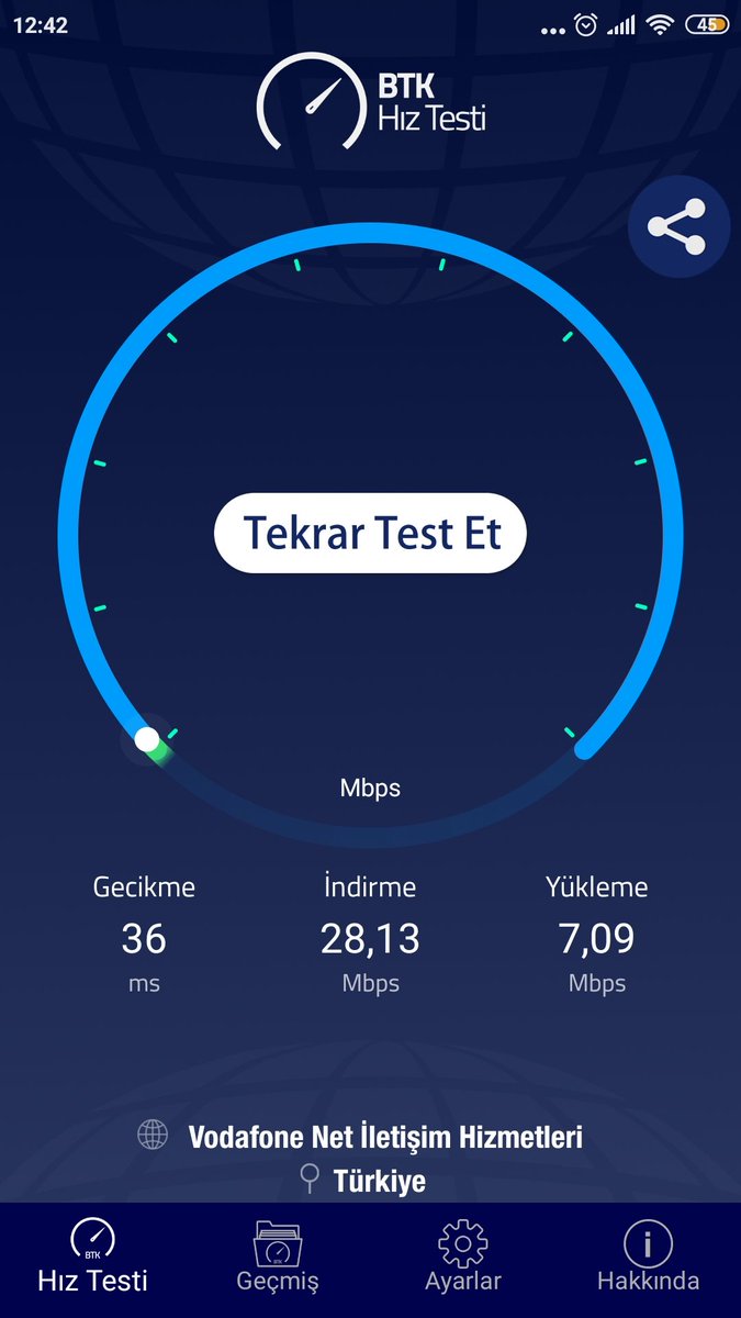 akdasferhat's tweet photo. @VodafoneDestek 0010013819 üye numaralı evde internet hattım 50 MB  te kadar ama ben en fazla 28 MB alabiliyorum yardımcı olur musunuz https://t.co/XfB96syfYh