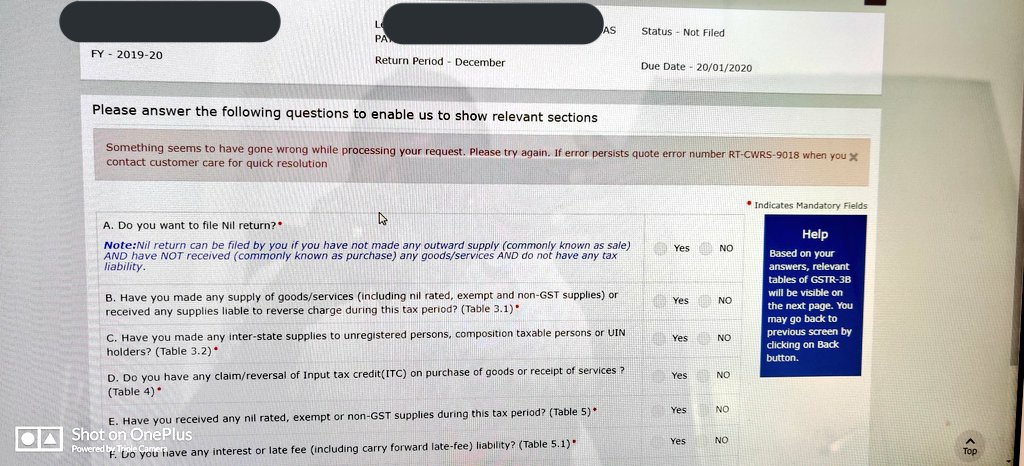 camitmehta's tweet photo. @SKHalakhandi @CAclubindia @taxguru_in @JainTax @haldiaarpit @sudhirgparmar @shaifalyca Hamare yahan 3B bhi nahi jaa rahe.. GSTR 1 save nahi ho rahe and GSTR 9 ki toh baat hi nahin kar sakte.. #gstnfailed #AllGSTSystemisdown #ExtendGSTR9DueDate https://t.co/vVuX7TQsGQ