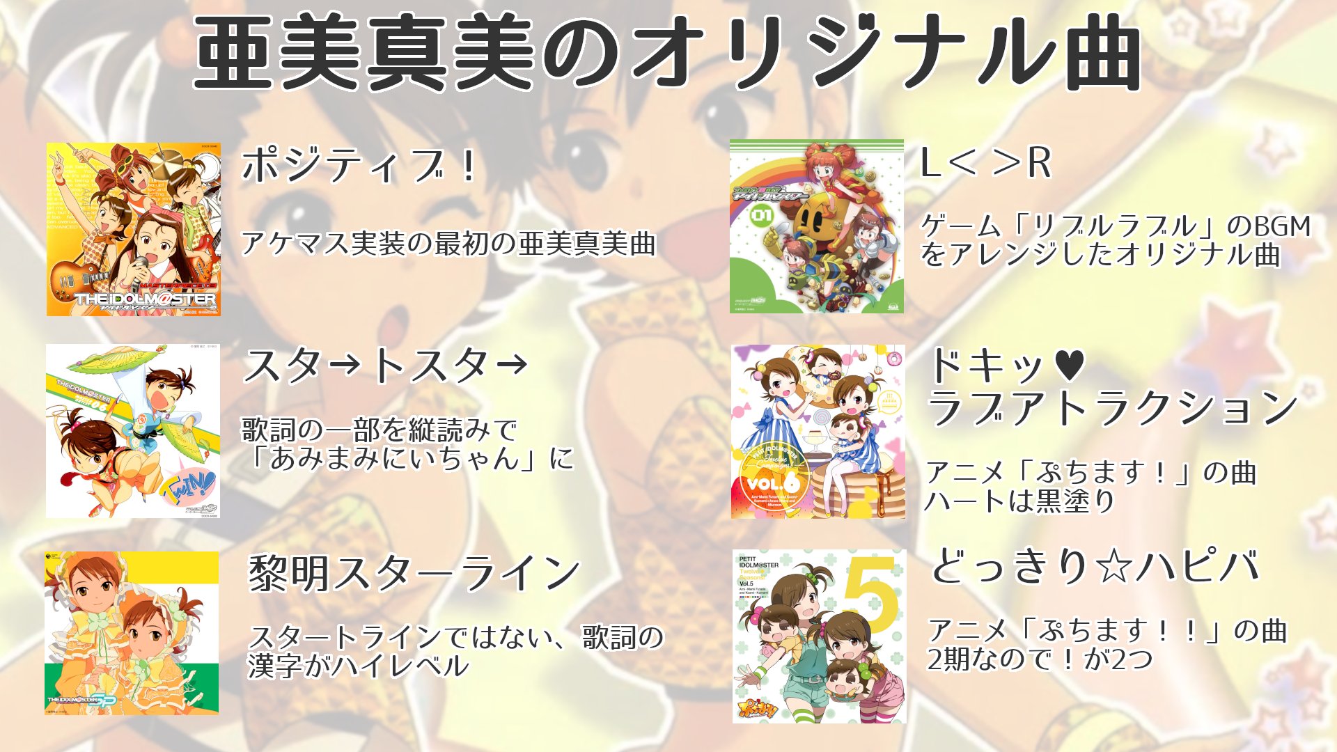 まちゃろー エ藤忍コミュ4いいぞ ミリシタにスタ トスタ が実装されたから亜美真美のオリジナル曲をまとめてみたyo 双海亜美 双海真美 T Co Ydwmigmtc7 Twitter