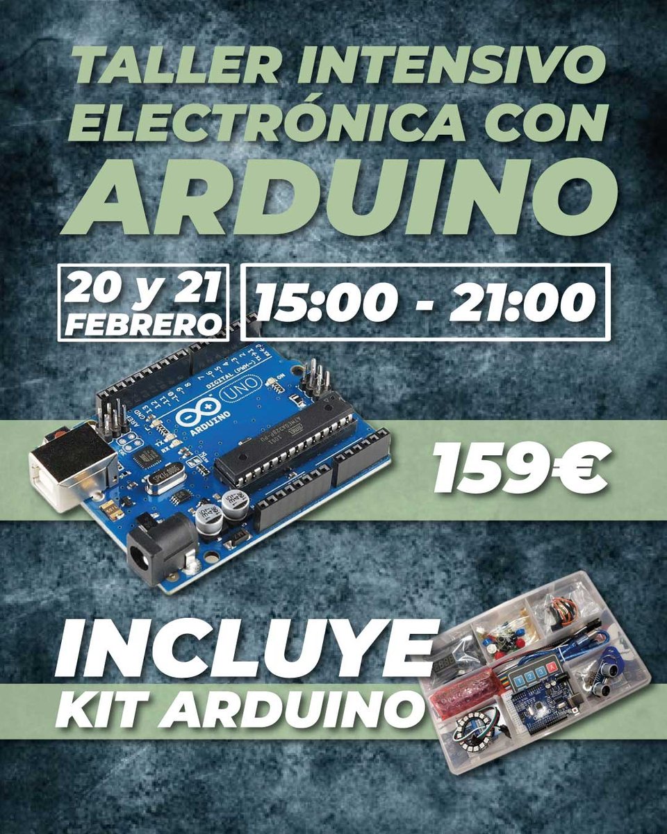 IotMakeprojects's tweet image. Nuevo taller intensivo de Arduino!!
Los días 20 y 21 ven a formarte a makeprojects y vuelve a casa con un kit completo para meterle horas!
Plazas limitadas
#arduino #makeprojects #taller #electronica #programacion #maker #gijon #cristasa