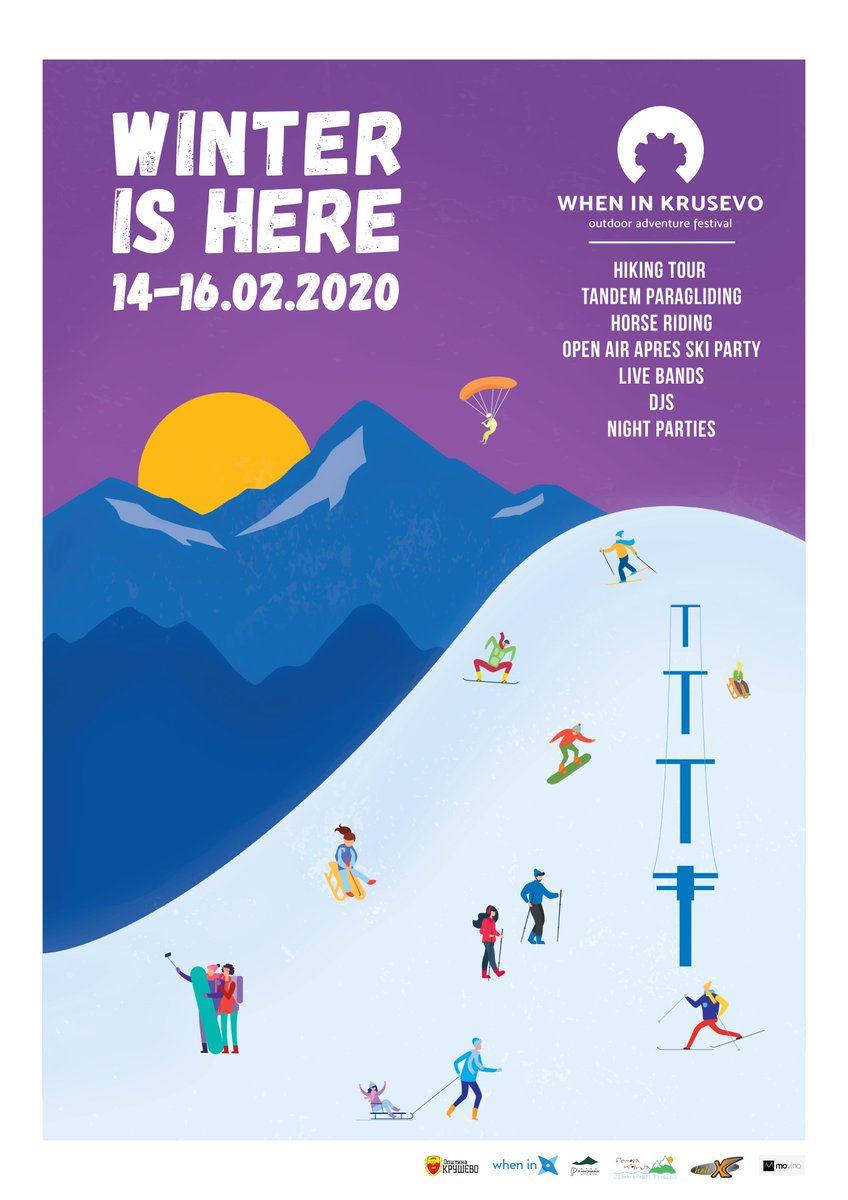 WhenInX's tweet image. Да се пофалиме дека имаме најубав постер за новиот зимски фестивал во Крушево.

Повеќе инфо: winter.wheninkrusevo.mk

14-16 февруари, ве очекуваме!

RT кој може..😎

#wheninkrusevo #WinterIsHere