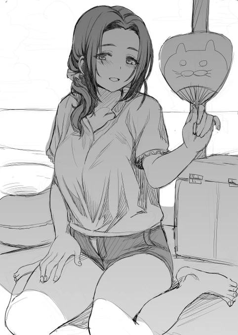 一緒に貼るの忘れていた。練習で描いた副産物の海老原奈帆さんやで。 