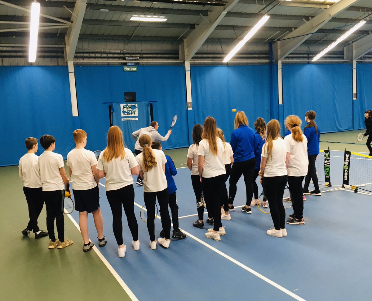 Year 9 Sports Leaders on their way to becoming LTA Tennis Leaders today 🎾