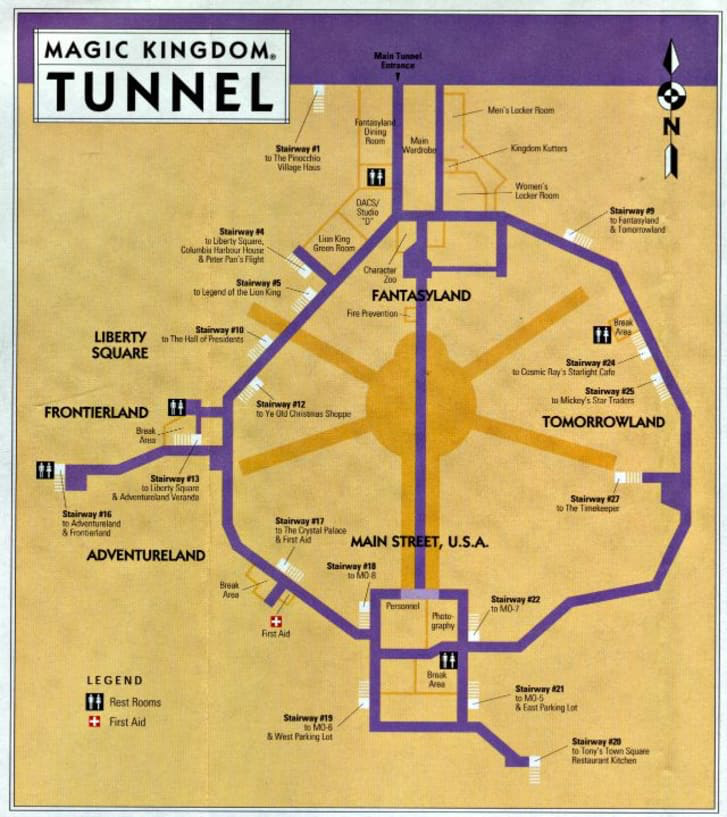 [#วงเล่าที่ดือ] มีคนรีเควสว่าอยากฟังเรื่องของโลกใต้ดิน Utilidors ในMagic Kingdom, Disney world หรือประตูโดเรม่อนในดิสนีย์เวิล์ด ที่มาที่ไปคือเมื่อนานมาแล้วคุณWaltคิดว่าถ้าเราเจอคาวบอยควบม้าผ่านโซนTomorrowlandมันจะเป็นฟิล เห้ย มันไม่เมคเซ้นเลยว่ะ คาวบอยจะมาทำอะไรในโลกอนาคต? ถูกมะ