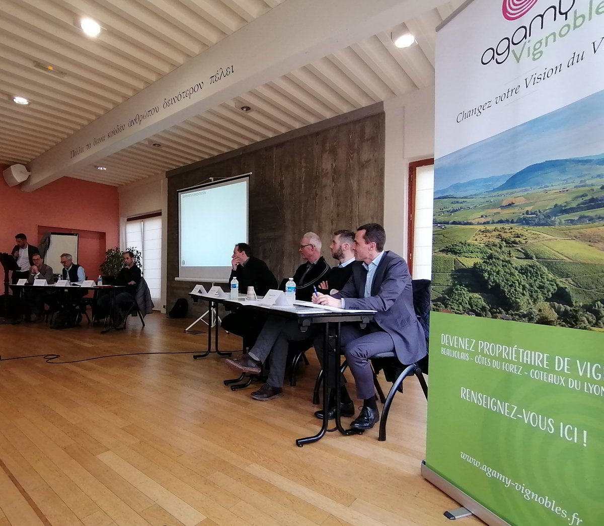 agamy_fr's tweet photo. Aujourd'hui, Assemblée Générale pour Agamy 🤓 et on profite des interventions stimulantes de Christophe Chavot pour @eureagroupe, Cécile Bossan-Redon pour @vinsbeaujolais et Franck Pernet pour @aocconseils. https://t.co/w54hF5TNKe