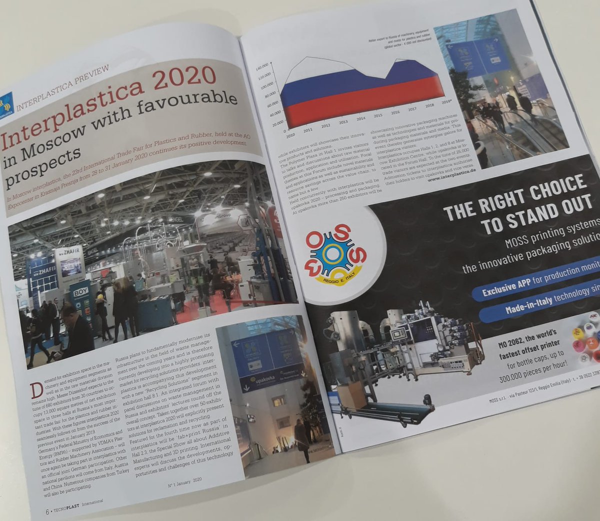 MossItaly's tweet photo. Today we read about @MossItaly  on @tecnoedizioni1  Magazine rif. #Interplastica2020. Wow amazing! https://t.co/d1Odsj9WTq