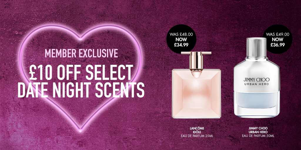 ThePerfumeShop's tweet photo. Make this Date Night Extra Special! 😍💕

Shop now: https://t.co/Icq8KebD02
(Offer ends 9am TOMORROW. Members Only. T&amp;C's apply) 

#Perfume #DateNight #Valentinesday #Offer https://t.co/yDFOF8H31R