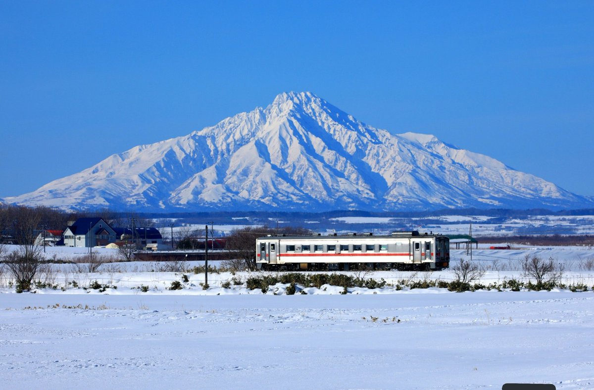 宗谷本線のハイライトは利尻富士の見える区間だろうけど、なかなか拝め