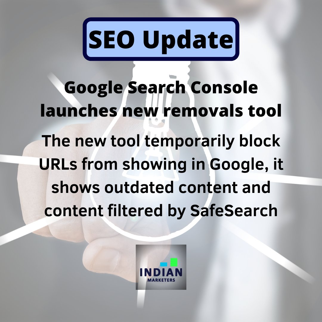 IndianMarketer3's tweet image. You&apos;ll find it under Index➡️Removals. Follow us for more updates on digital marketing @IndianMarketer3 
@Google @googlewmc @googleanalytics @neilpatel 

#seoupdate #searchconsoleupdates #searchconsoletool #searchconsole #googleupdate #google #seotraffic #likeformore #followus