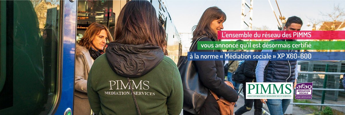 🔊 Nous sommes très fiers de vous annoncer que l’ensemble du réseau des PIMMS est désormais certifié à la norme #mediationsociale XP X60-600 ! 

Plus d’infos sur la certification : 
👉 bit.ly/2ObudfA

#connectedbyPIMMS #PIMMS 
#FranceServices #Qualité