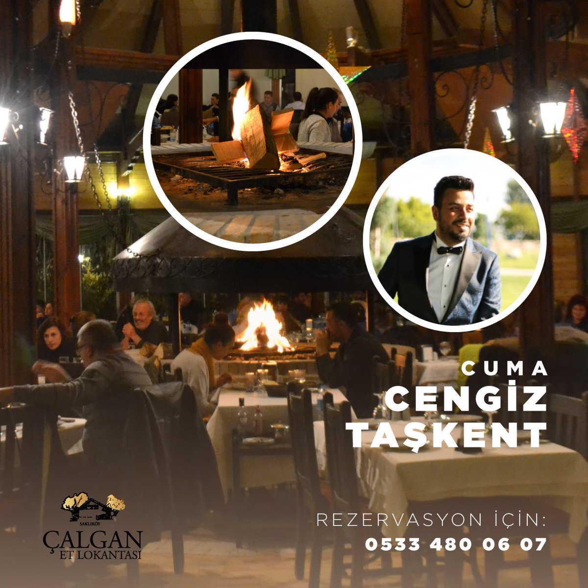 CALGAN_ET's tweet photo. Cuma akşamına keyif dolu bir plan yapmaya ne dersiniz? Çalgan’ın şömineli sıcak atmosferine Cengiz Taşkent’in canlı müzik performansının eşlik edeceği, eğlenceli bir akşam için yerinizi ayırtmak isterseniz: 0533 480 06 07
-
#çalgan #çalganet #ankara #çayyolu #canlımüzik https://t.co/XLssfc1dDD