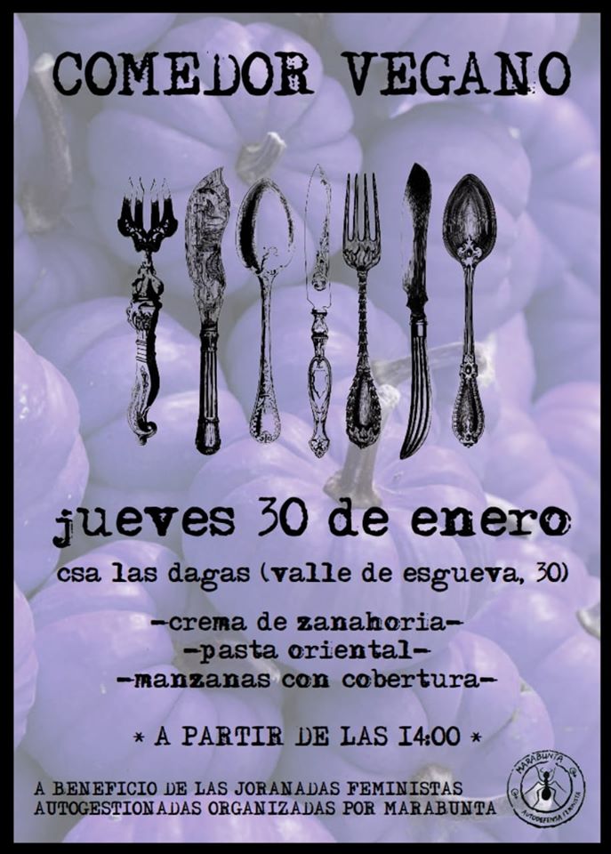 Marabunta_Vall's tweet photo. Mañana comedor vegano en el CSA Las Dagas para la autogestión de las jornadas que estamos cocinando! Menú: crema de zanahoria, pasta oriental y manzanas con cobertura 😋😋 Os esperamos!!!!! https://t.co/jDe5AvCzsp