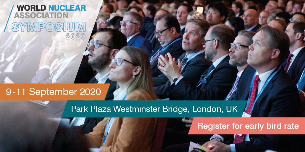 WorldNuclear's tweet photo. Our World Nuclear Association Symposium (@NuclearSympo) website is now live, with a new cutting-edge design. Check it out here: https://t.co/KSbDDilZet. Early bird registration is currently open, secure your place at a discounted rate: https://t.co/nA1SmYHBrI
#nuclearsympo https://t.co/NkanWWta4f