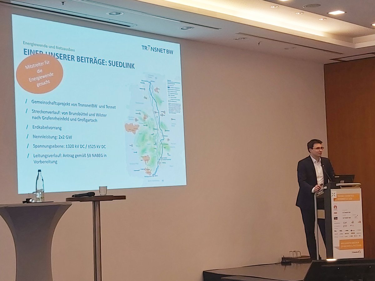 empowersource's tweet photo. Florian Gutekunst von @TransnetBW stellt das Netzprojekt #Südlink vor.
#ZNetz @conexio_expert https://t.co/2gfBiq3SPT