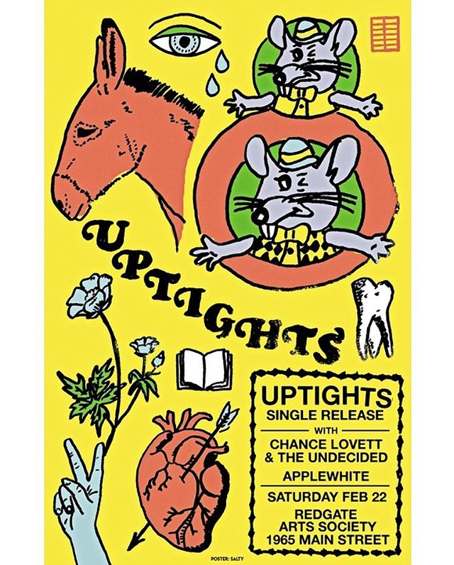 _uptights_'s tweet photo. Put a note on your mirror, we’re releasing our new single • The Pulse • in just a few weeks. We’re throwing a get together at @redgateartssociety on Feb 22nd to celebrate. @applewhiteband &amp; @chancelovettband will be there to dazzle… https://t.co/oBGhNq1elk https://t.co/VzdGXugsVS