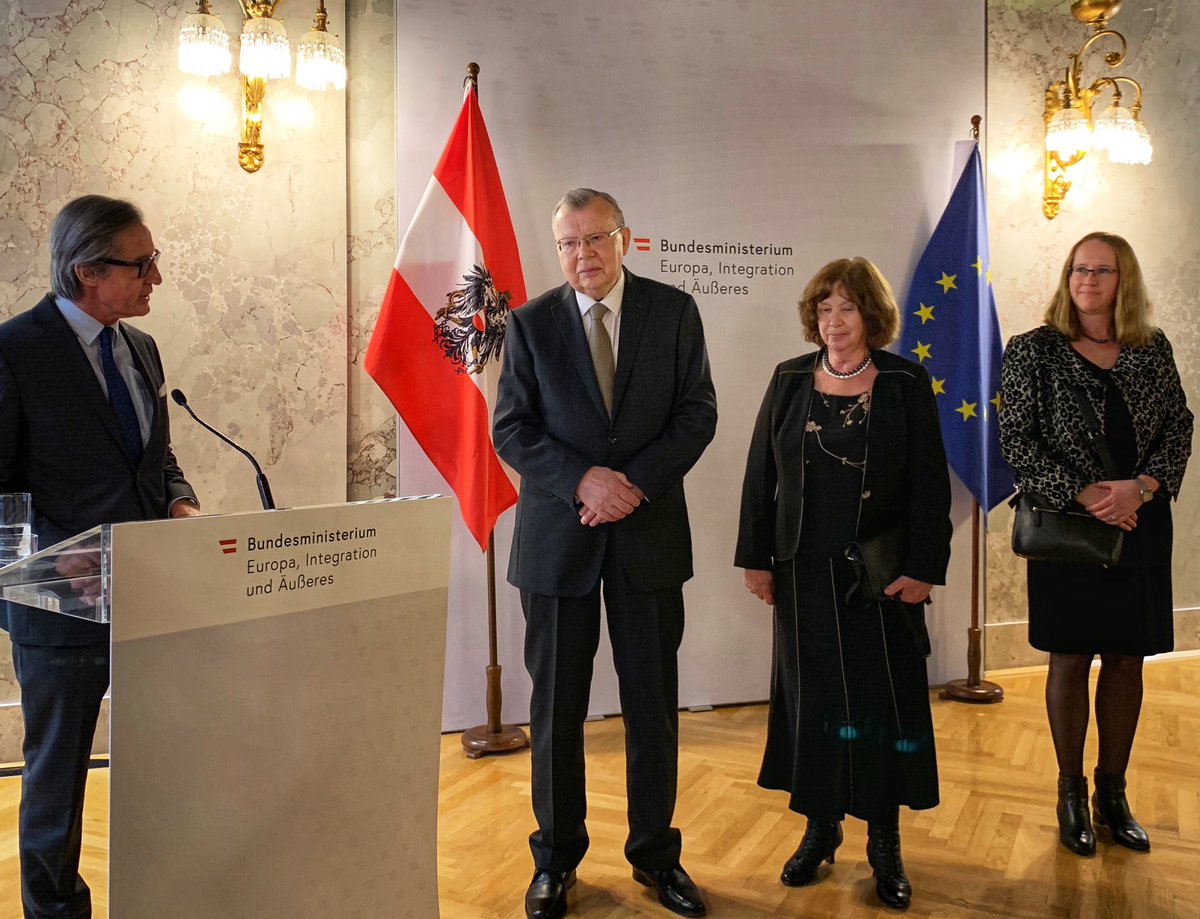Receiving the Grand Decoration of Honour in Gold w/ sash for services to the Republic of Austria – it was a privilege to be Director-General of the UN Office at Vienna &amp; Executive Director of <a href="/UNODC/">UN Office on Drugs & Crime</a> for nearly 10 yrs &amp; I am deeply touched by this award