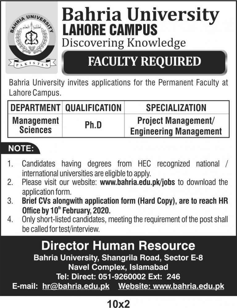 bulcofficial's tweet photo. #BahriaUniversity #AProjectofPakistanNavy #Facultyrequired #Studentadvisor #Scientificofficer #Lahore #Islamabad #Karachi Campuses https://t.co/4HIME1wLD0