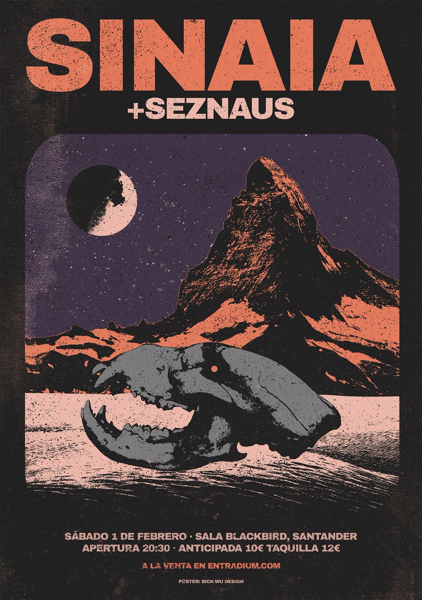 AsaltoSonoro's tweet photo. ❌CONCIERTOS FIN DE SEMANA❌
🟥Sábado 1:
@sinaiarock en la Sala Black Bird en #Santander
ENTRADAS ➡ https://t.co/KbVJjmfxzz
#AsaltaElFinde #Sinaia #AsaltoSonoro #Conciertos #Agenda #Febrero #2020 https://t.co/elUqiweWGY
