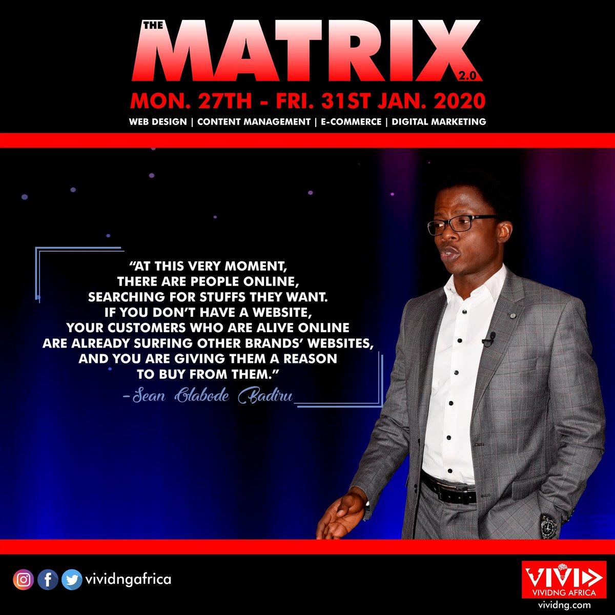bodebadiru's tweet image. Yesterday was awesome. #Matrix2.0

#contentmarketing, #digitalmarketing, #ecommerce, #entrepreneur,  #webdesign, #webdesigner, #webdeveloper, #businesssuccess, #smallbusiness, #vividngafrica, #thematrixbyvividng
