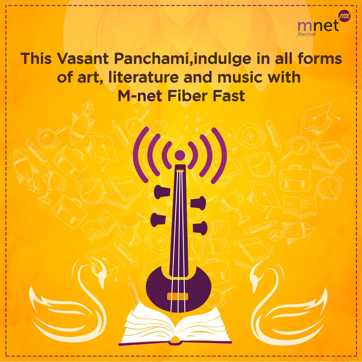 MNetFiberFast1's tweet photo. On the auspicious occasion of #Vasant #Panchami, let us seek unlimited knowledge and intelligence through the Internet.
Mnet Fiber Fast | Internet Service Provider in Guwahati
#VasantPanchami #VasantPanchami2020 #MnetFiberFast #InternetServiceProvider #ISPinGuwahati https://t.co/DcXSoNkO25
