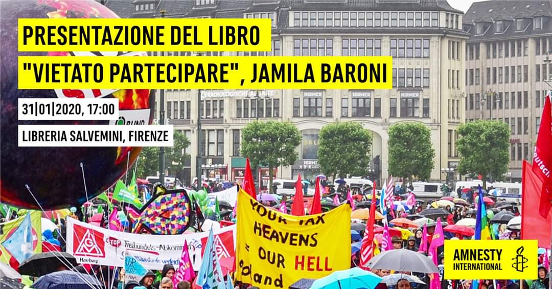 "Questa è una storia importante che andrà raccontata dagli storici che vorranno provare a ricostruire questo ventennio di passioni tristi e antipolitica" (Christian Raimo). Venerdì 31, alle ore 17.00, presenteremo insieme all'autrice e mamma di Fabio, il libro VIETATO PARTECIPARE