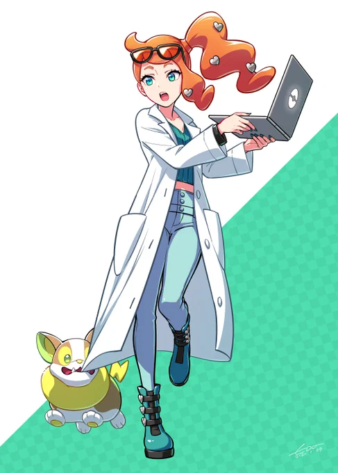 ソニア博士とイヌヌワン
#ポケモン剣盾 