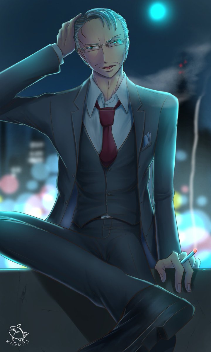 私 主宰の イケおじ祭り 企画用のイラストです W 何 いちご大福 有償依頼開始 のイラスト