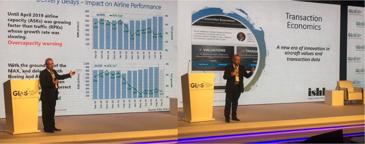IshkaTeam's tweet photo. Ishka @GIASummit 2020 in Dubai. @EddyPieniazek presents a deep dive into airline performance and opportunities and risks in aircraft trading #gias20 #gias2020  #aviationfinance https://t.co/c9LkSVgTBD