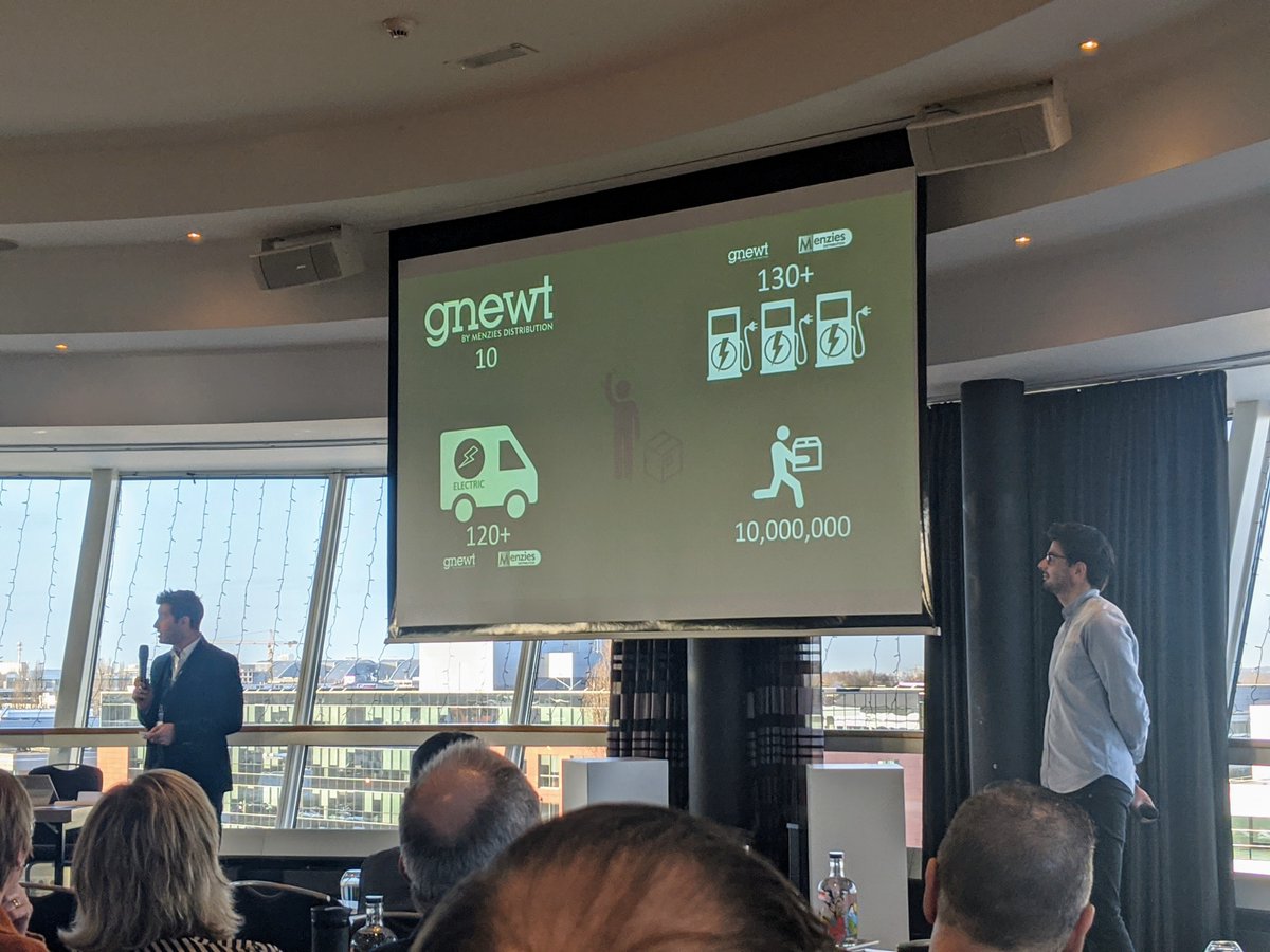 GEOTAB's tweet photo. Day 2 #ConnectedFleetsConference is well underway, with Gnewt's founder, Sam Clarke discussing the importance of #telematics in smart charging solutions. @Fleet_Europe @EOCharging https://t.co/XysZqy009e