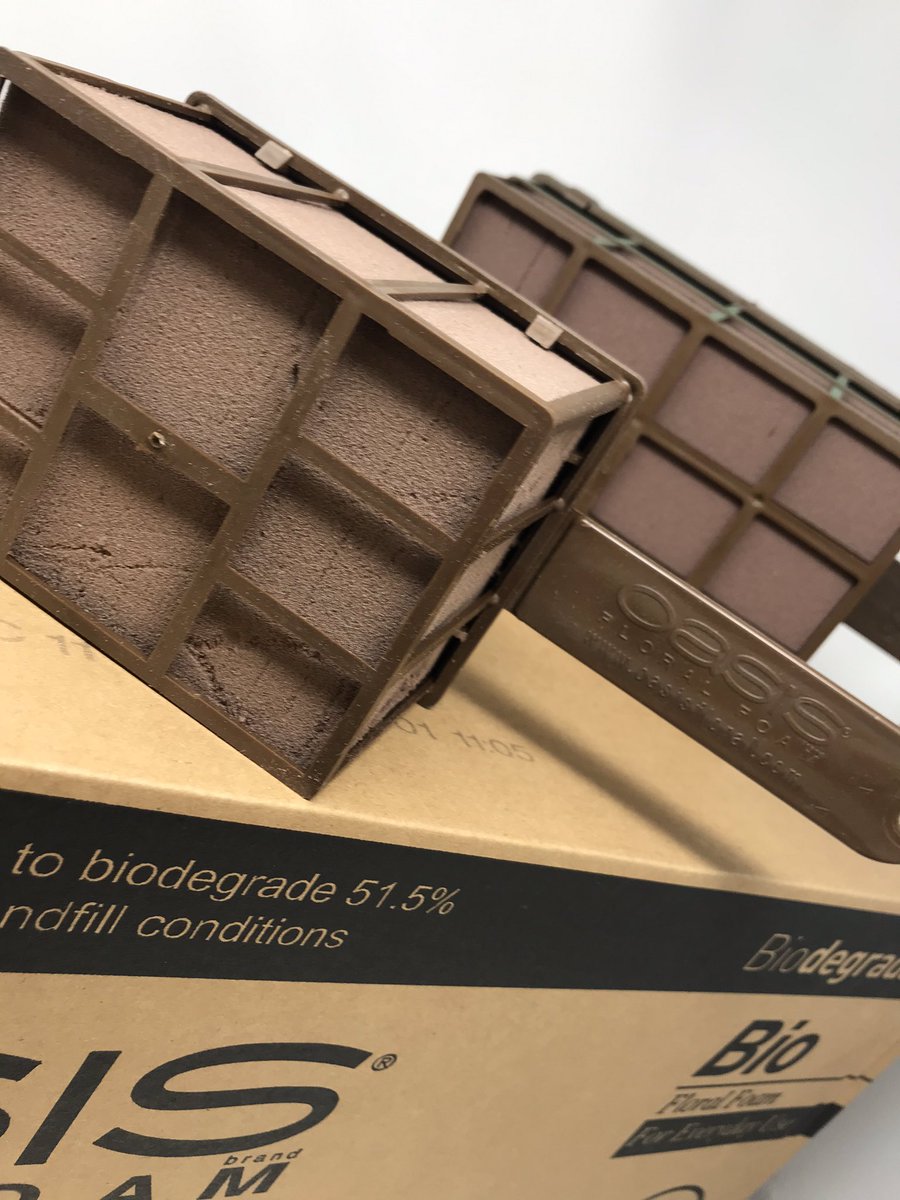 More #sustainable #ecofriendly options #floralfoam #floristry #wholesale. OASIS® Bio Floral Foam Maxlife’s new bio foam formulation is designed for modern landfills and attracts microbes that break the foam down into methane, CO2 and organic matter. Testing based on the American