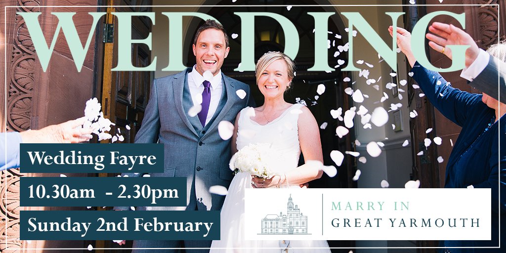 Are you looking to get married in Great Yarmouth? If the answer is yes, come along to our Wedding Fayre at the prestigious Town Hall Sunday!

A number of local suppliers will be there and it's a great opportunity for couples to view the building as their potential wedding venue.