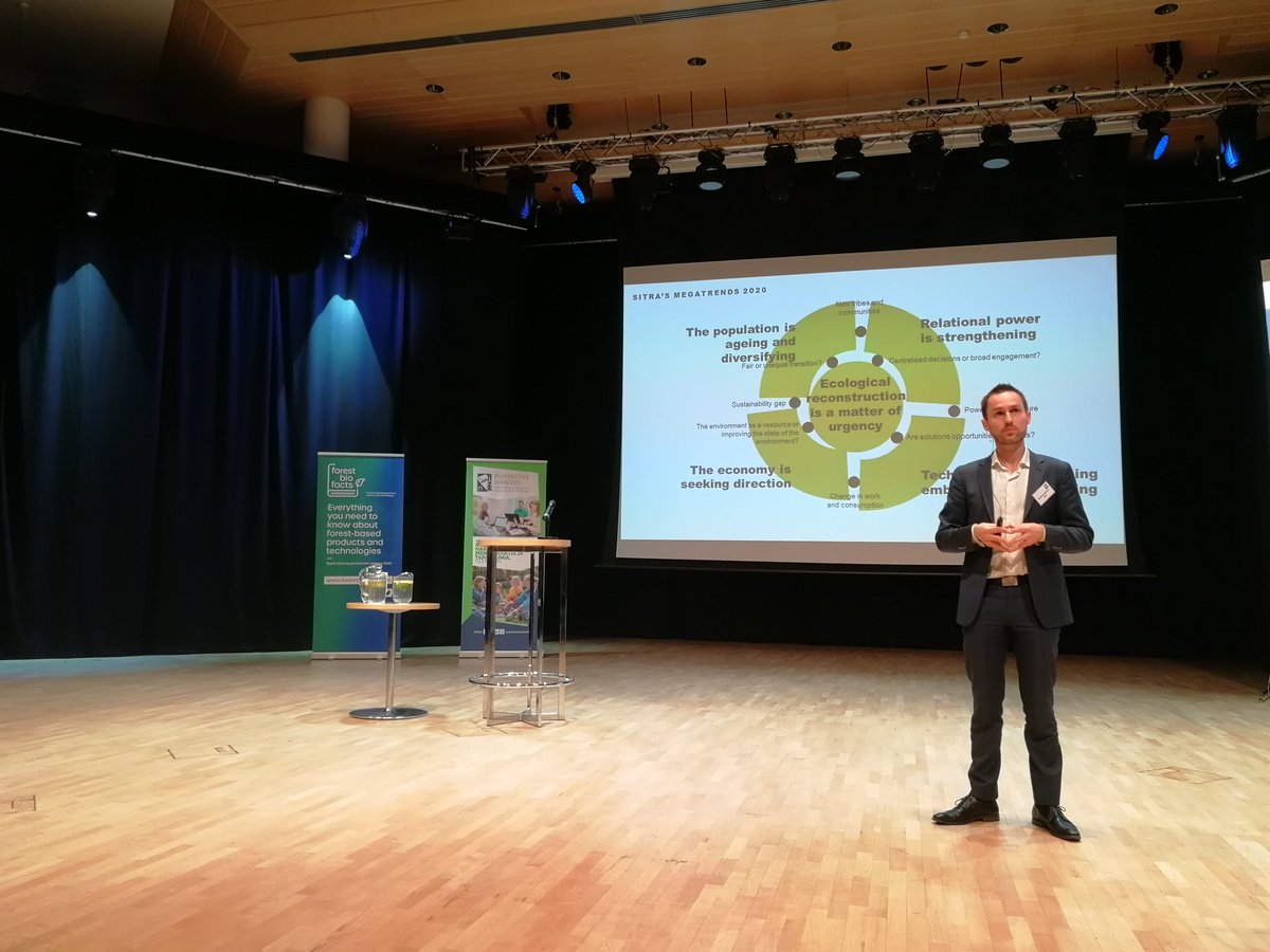 puunjalostajat's tweet photo. Future trends and world's limited resources direct the development towards sustainable circular economy. There are multiple business opportunities within the circular economy and room for new professionals and organisations as well! @ernestoharti #fbiday2020 #PIprof #bioeconomy https://t.co/oj8nwa9ZTp