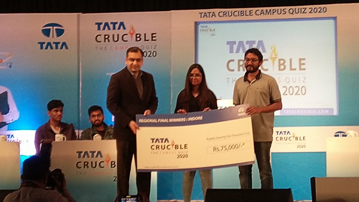 #TCCQ20 <a href="/Tata_Crucible/">Tata Crucible</a> the winning team