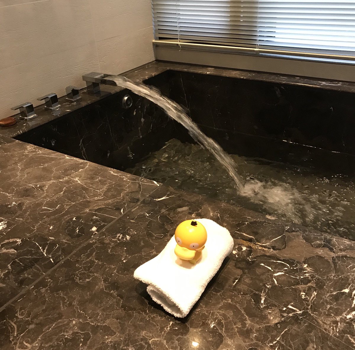 vr2xie's tweet photo. This hotel i stay in Jiaoxi is also nice.  With an in house hot spring tub #jiaoxi #psyduckfan #傻鴨 #psyduck #pokemon #jiaoxihotspring #礁溪 #礁溪溫泉 #onsensevilla https://t.co/StJdXU4ZMJ