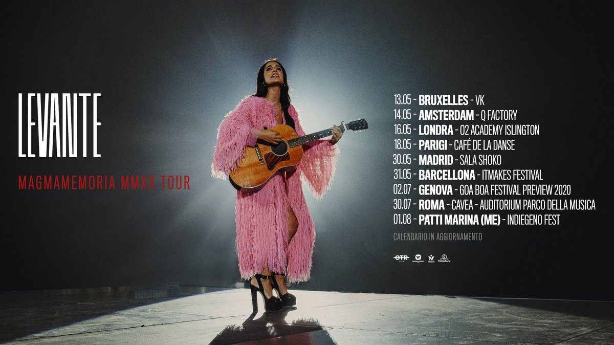 #MagmamemoriaMMXXTour 
Non vedo l’ora di tornare sul palco.
Biglietti disponibili da ora 🤍

Ci vediamo in tour!
bit.ly/Levante_MMXX_T…