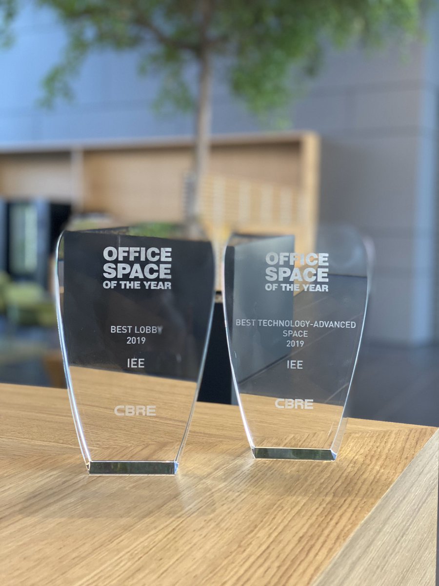BELVEDEREARCHI's tweet photo. Woohoo! 🤩 Presentation of the CBRE Awards "Best Lobby" and "Best Technology-Advanced Space" at the IEE headquarters in Bissen. 🏆🏆
#bestofficespace #cbre #iee #belvederearchitecture #interiordesign #luxembourg https://t.co/5dreM47Fqk