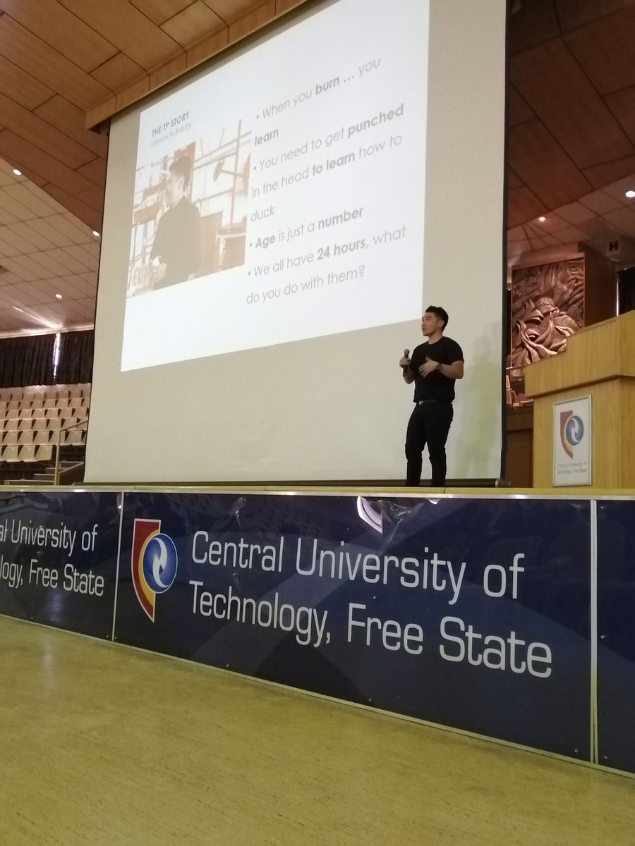 Tony Peng from Envie share start-up lessons with CUT 1st students <a href="/cutfsonline/">CUTFreeState</a> <a href="/Innocircle_CT/">Innocircle_CT</a>