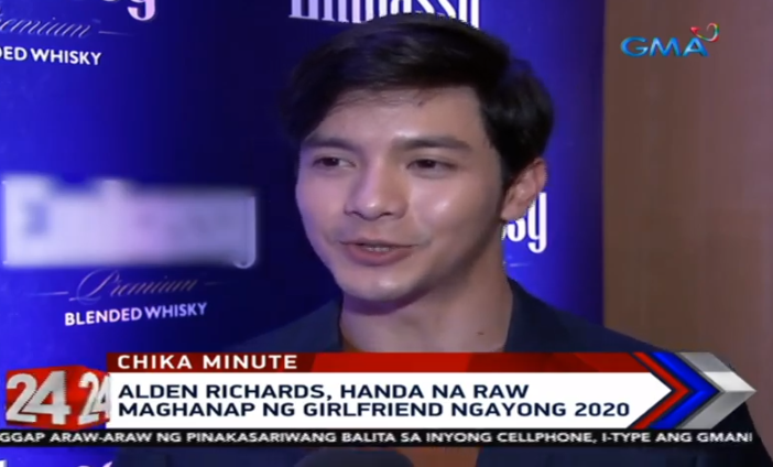 24OrasGMA's tweet photo. #ChikaMinute: Matapos mag-focus sa career over the years, this 2020, may bago raw kakaririn si Asia's Multimedia Star Alden Richards. 'Yan ay ang makahanap ng girlfriend! Maki-chika kay @lharsantiago https://t.co/m4wbKTFLPY