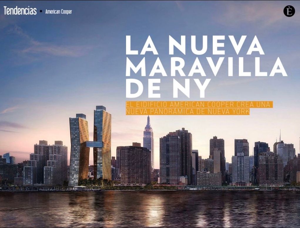 Revistaevoque's tweet photo. #ARQUITECTURA: American Cooper, el rascacielos más delgado del mundo 🏙
 
Dos edificios unidos por un puente suspendido en el aire en una de las zonas en las que el huracán Sandy arrasó.

Además, cuenta con enormes cristaleras que hacen posible contemplar la ciudad ✔️ https://t.co/SzEdThqQD1