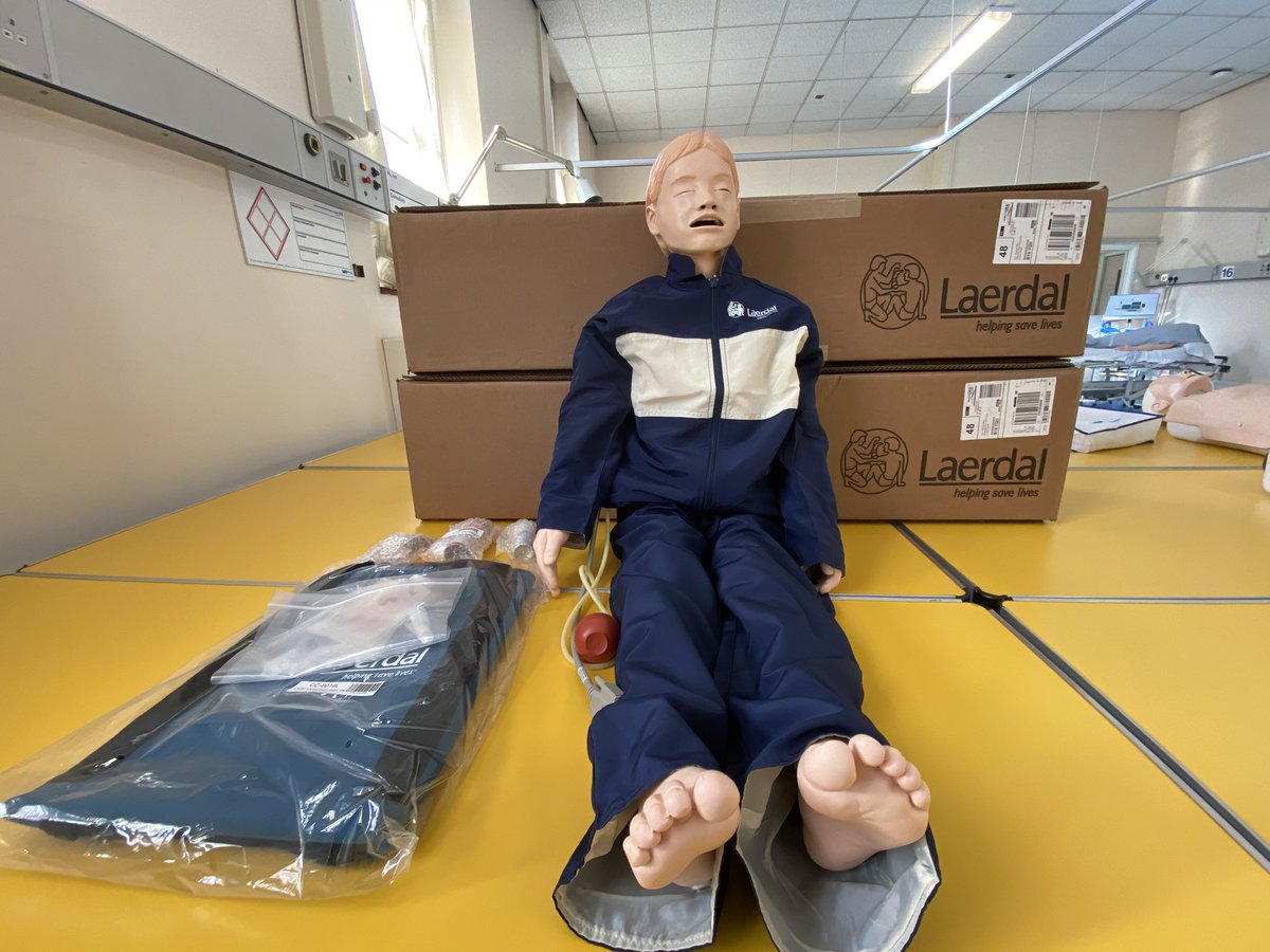 DPandRT's tweet image. Looking after the deteriorating child requires good quality kit in full working order to provide the best high fidelity training. Today we welcome 3 new mannikins to our family, in time forthcoming EPALS course. Anybody fancy naming them? @TobyLewis_SWBH @Laerdal_UK