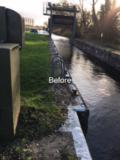 Ang_WaterwaysEA's tweet photo. Our own #WaterwaysWorkforce have been out clearing up our sites following #StrongStreamAdvice events this winter. It’s the attention to detail, be that weeding &amp; cleaning a site up or a crisp fresh white line that we hope our @EnvAgencyAnglia waterways customers will appreciate. https://t.co/0fUMCSgsRw