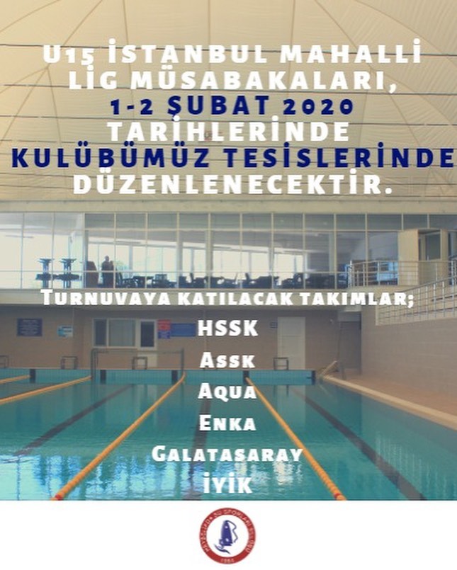 hsskofficial's tweet photo. Türkiye Sutopu Federasyonu İstanbul İl Temsilciliği tarafından düzenlenen U15 İstanbul Mahalli Lig müsabakaları, 1-2 Şubat 2020 tarihlerinde kulübümüz tesislerinde düzenlenecektir.

Takımımıza başarılar dileriz. #hssk #hsskwaterpolo #hssksutopu #hssklıolmakgururdur https://t.co/CRsP9SKsIo