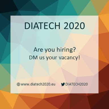 DIATECH2020's tweet image. Post your vacancy with #DIATECH2020 or DM it to us!