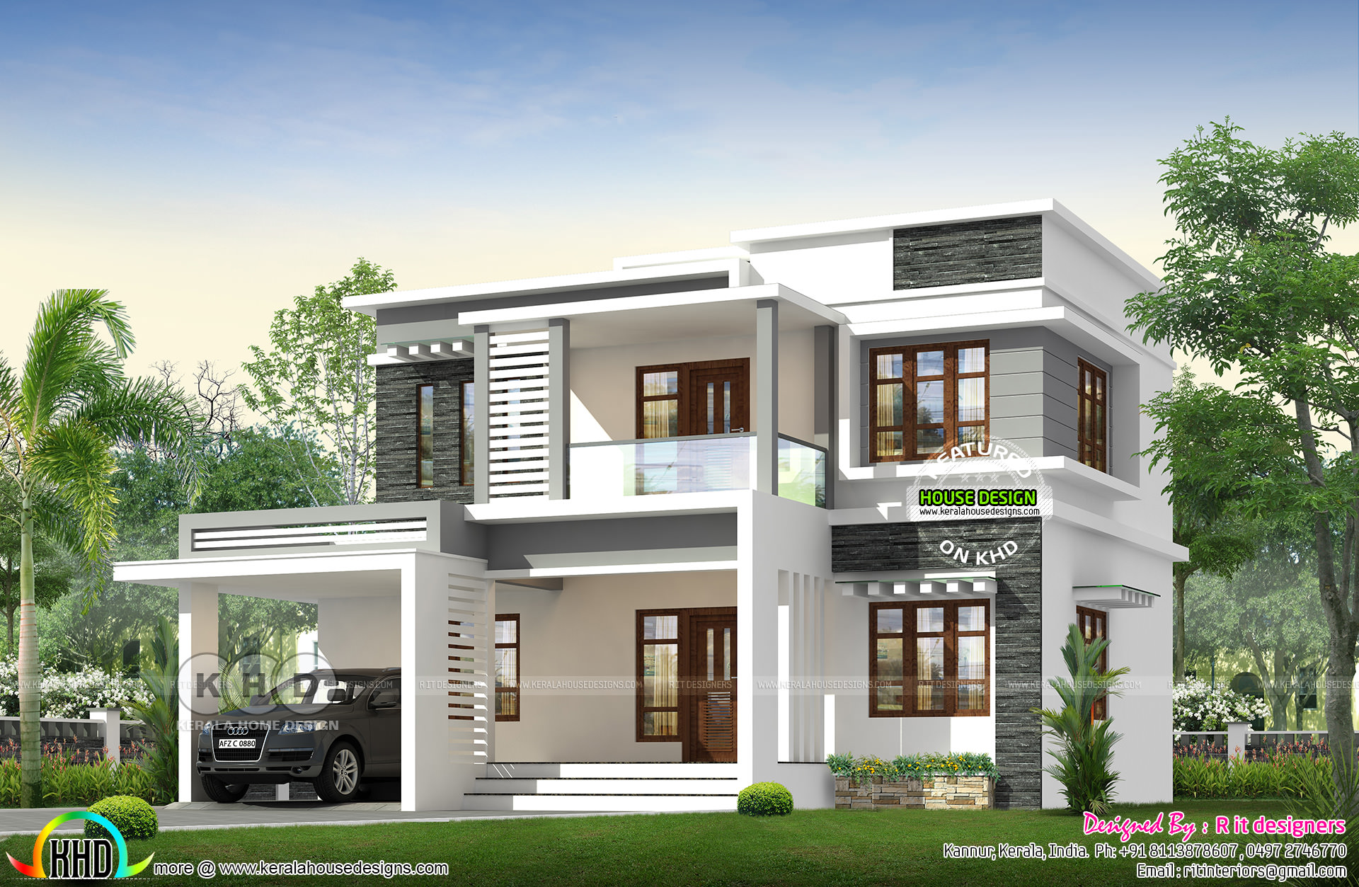 Kerala Home Design - KHD on Twitter: "Box model flat roof house design