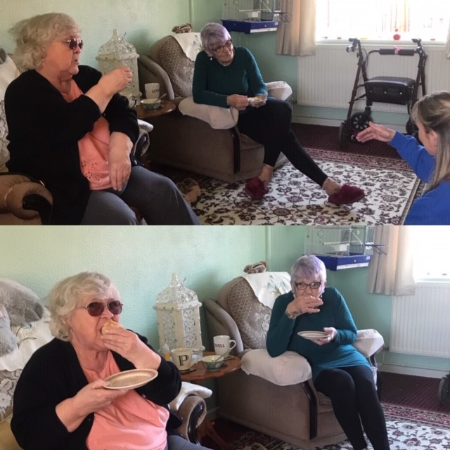 SandraShiner1's tweet photo. Happy residents at Copperfield Close Gloucester - new ramp installed and cakes went down a treat! @Lovell_UK @GlosCityHomes #lovellmids #loveconstruction https://t.co/ofibHH7sAM