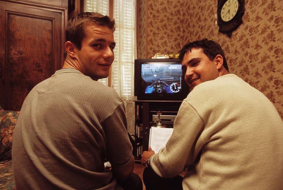 The_Gravel_Crew's tweet photo. That awkward moment when you’re absolutely bossing Rally Finland on CMR2 with ya best mate from school on the notes (buzzed off Panda Pops and 10p crisps), only for your mum to demand you stop playing to eat dinner. #TGC #CMR2 #sebastienloeb #danielelena @Codemasters @dirtgame https://t.co/MMQ9Z9vNgn
