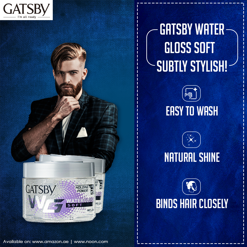 GatsbyMea's tweet photo. Style au naturel! Achieve a wet look shine with Gatsby Water Gloss Soft.  
It’s non sticky styling ingredients work to bind hair closely together so that you remain stylish for several hours.

Shop now on https://t.co/GCGosPwlqW or at https://t.co/chPg5QIrtA

#Gatsby #GatsbyStyle https://t.co/dJJzGQcIkm