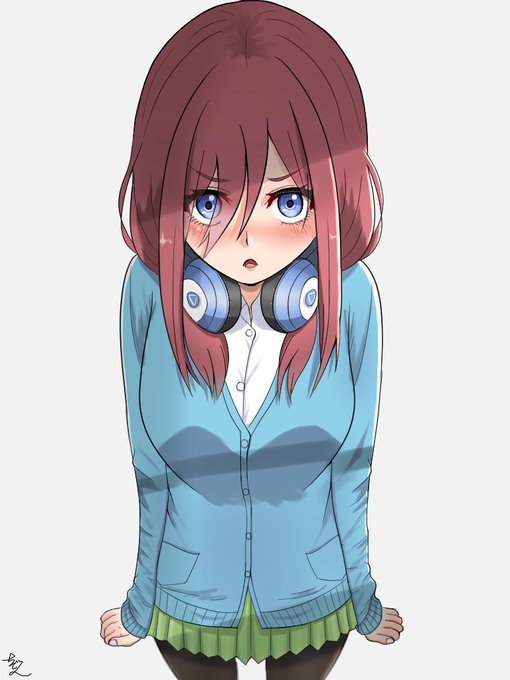 ちで之さんがTwitterに投稿した中野三玖(五等分の花嫁)のイラスト。