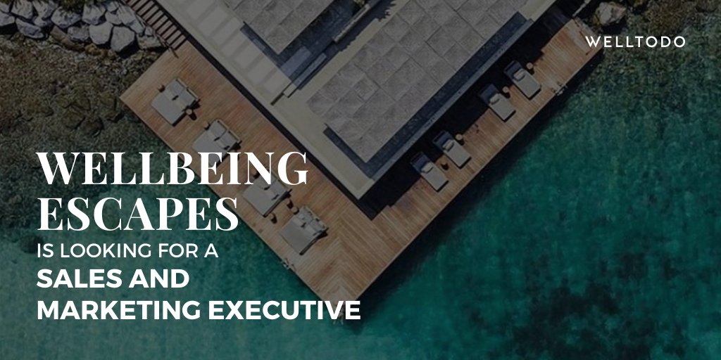 <a href="/WellbeingEscps/">Wellbeing Escapes</a> is looking for a Sales and Marketing Executive to join its team! The right person will be keen to support Wellbeing Escapes’ commitment to providing exceptional customer service to its clients!

Click here to apply: bit.ly/36ve0bj
